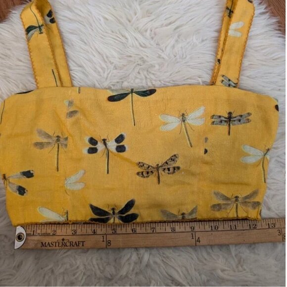 Agua Bendita Linen Dragonfly Skirt Top Set Medium - Picture 8 of 15